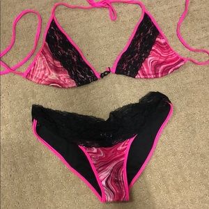 Pink and black Lollie Rocks Bikini